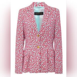 Floral Print Blazer by Escada Resort 2019 NWT RETAIL CAD 1650.00 SZ 36